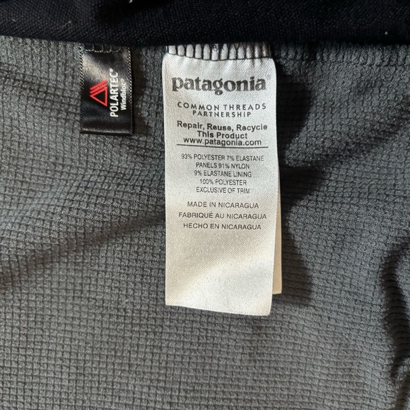 Patagonia Adze Hybrid Jacket Full Zip Polartec Soft Shell Gray Black Large - Picture 6 of 8